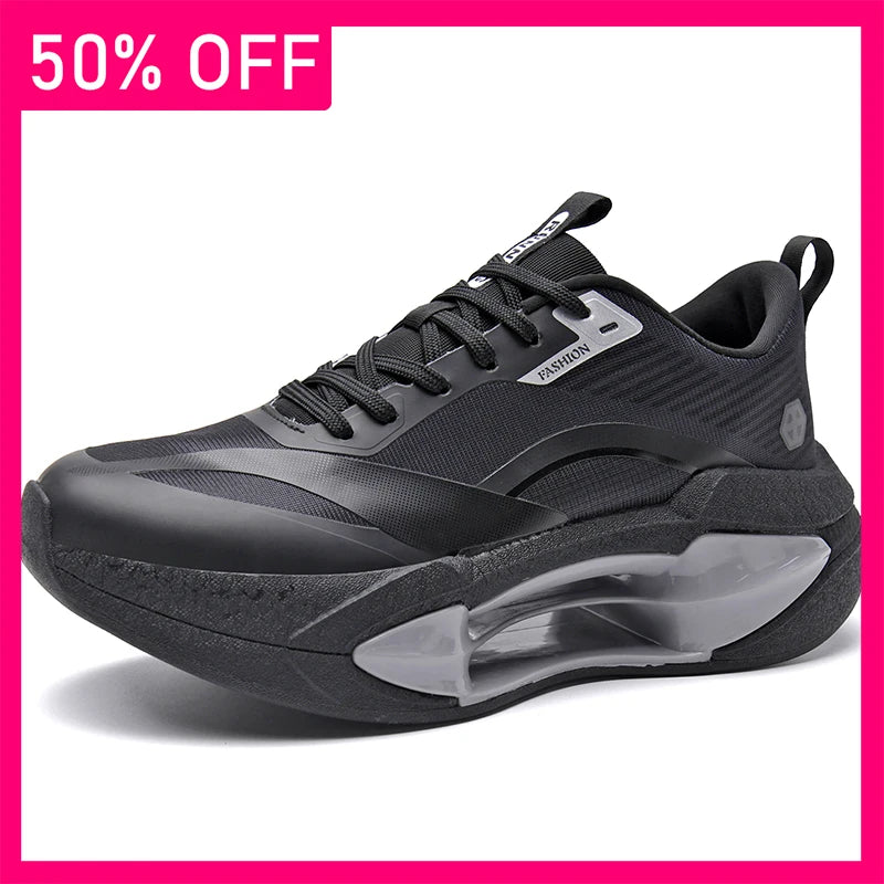 Unisex Sports Shoes Marathon Features Autumn Outdoor Running Shoes Hollowed Out Soft Sole Anti Slip Damping Training Shoes Man