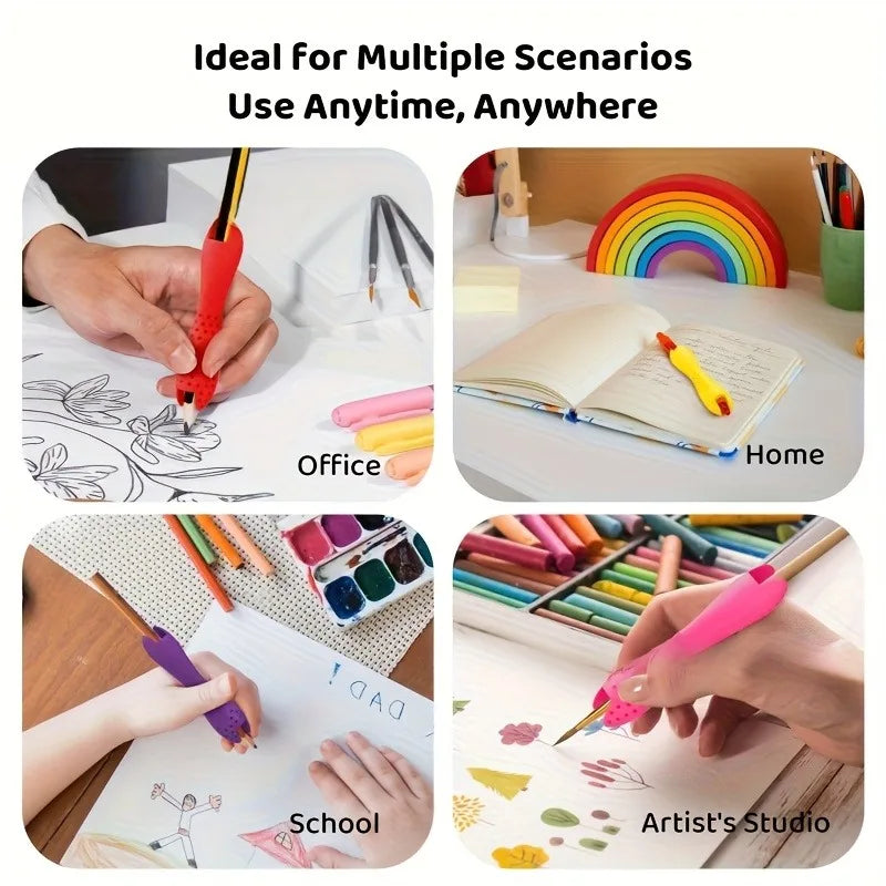 2pcs 2-in-1 Ergonomic Writing Aid, ual End Grip for Beginners, Posture Corrector & Hand Fatigue Relief, pencil grip