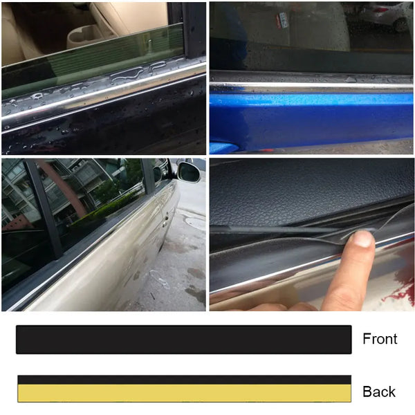 4Meters Car Rubber Sealing Strip Waterproof Window Edge Trim Protector Seal Weatherstrip For Car Door Glass Window Auto Sealants