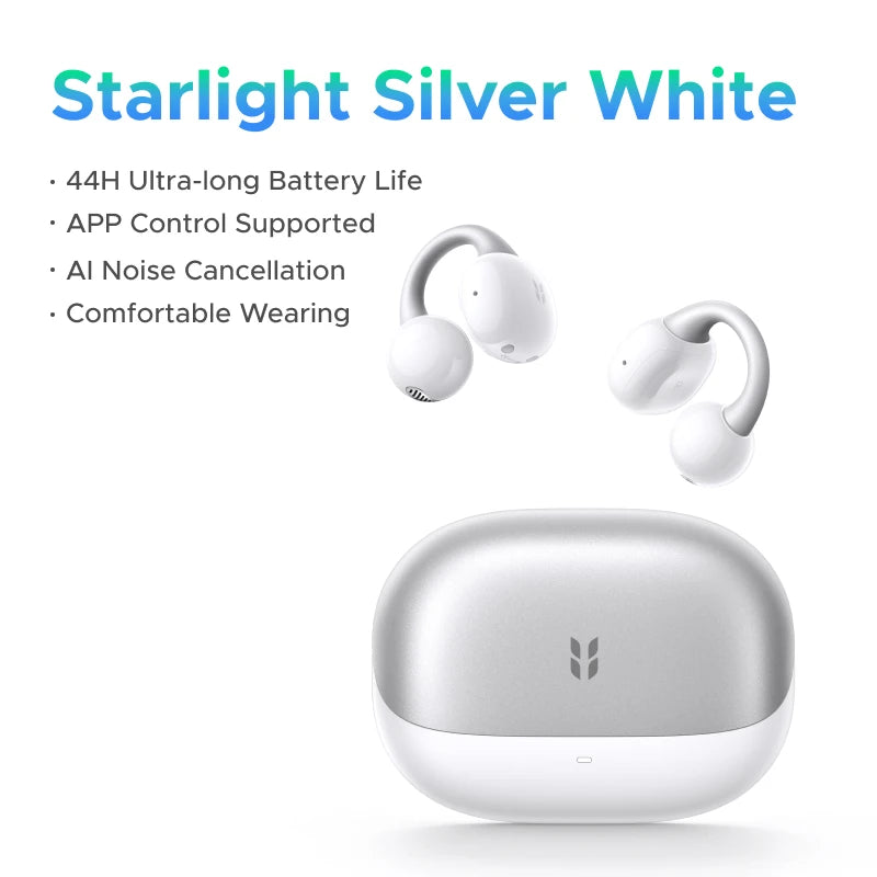 UGREEN ClipBuds 2, 2026 New Clip‑on Open‑Ear Bluetooth Wireless Earbuds Bluetooth 6.0 Headphones Earphones 48H Playtime