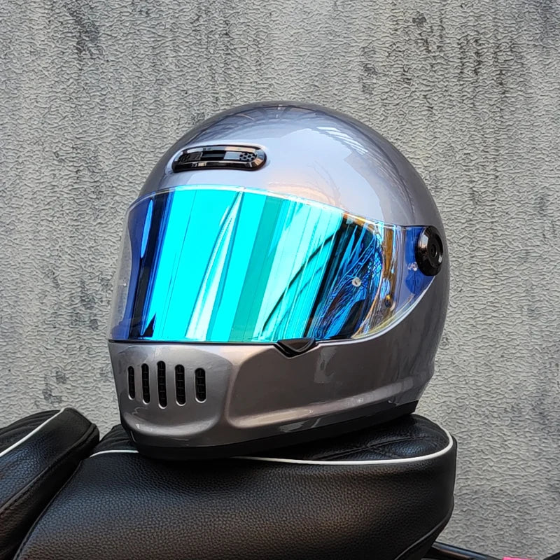 2025 Latest Motorcycle Full Face Retro Helmet for Men and Women Cruise Motorcycle Cafe Full Face Helmet ORZ-811