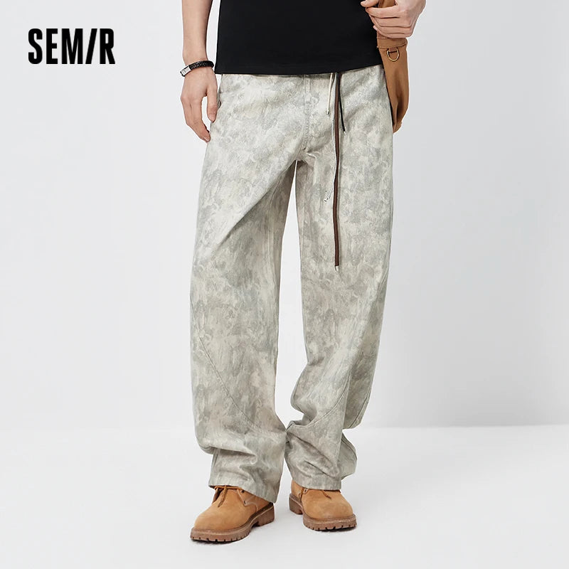 Semir Men Jeans Camouflage 2026 Printed 3D Cut Loose Fit Urban Casual Everyday Style Soft Comfortable Daily Wear Trendy