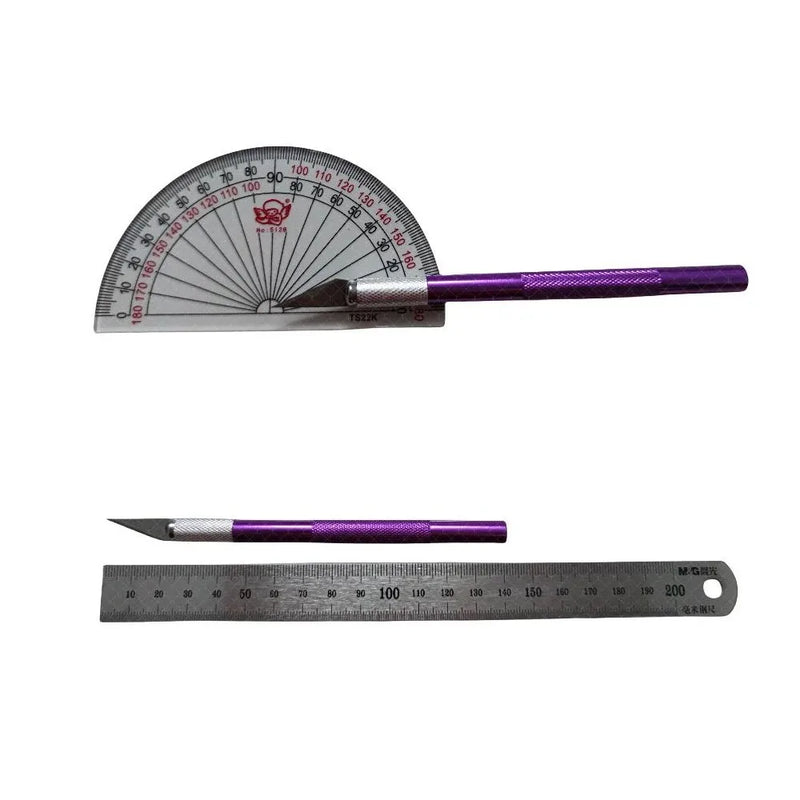 Engraving Non-Slip Metal Knife Kit + 40/5pcs #11 Blades Cutter Craft Knives for Mobile Phone PCB Repair Hand Tools