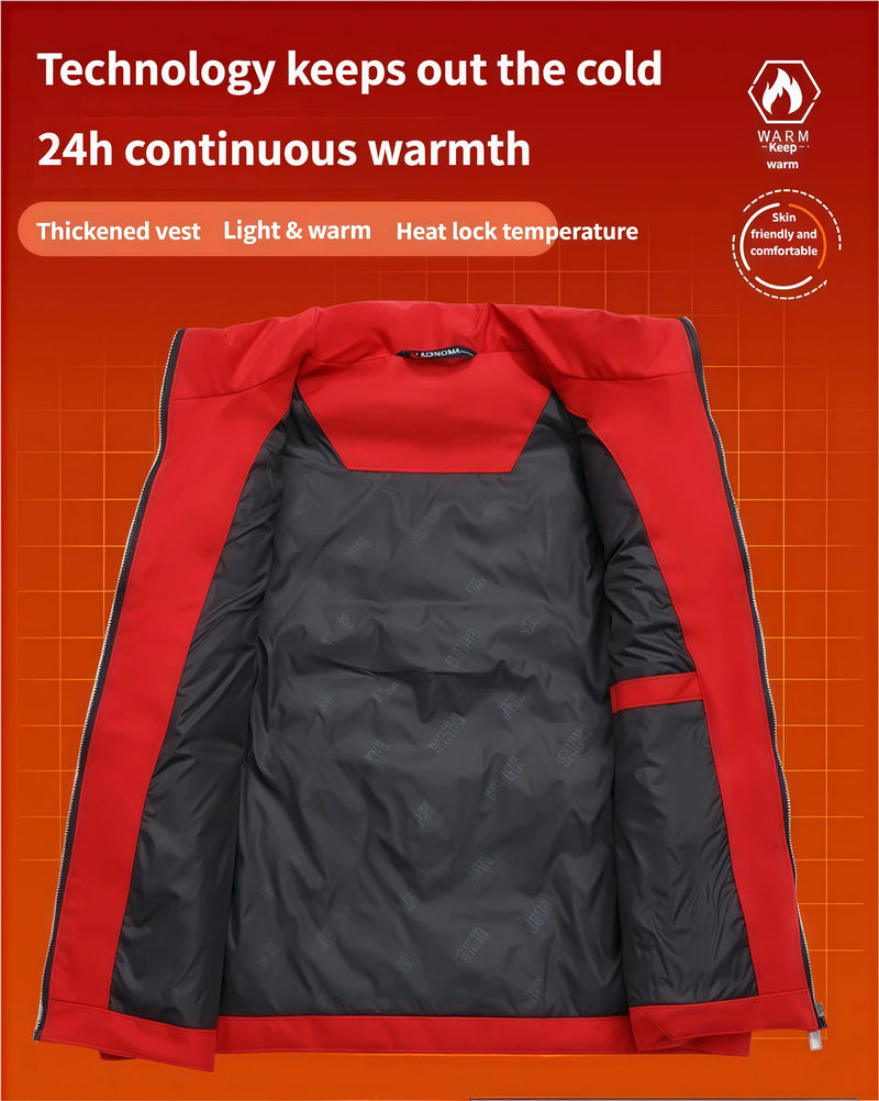 Autumn and Winter outdoor jackets Thickened down vest for warm couple unisex large-sized vest, fashionable and versatile vest