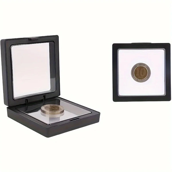 4pcs floating display box,dust-proof jewelry packaging,transparent storage box for necklace,bracelet.Gift Boxes for Retail Use.