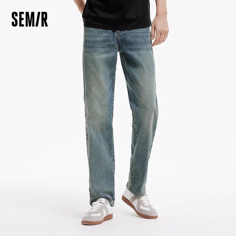 Semir Men Jeans Retro 2026 Straight Stretch Commuter Urban Casual Everyday Style Soft Comfortable Daily Wear Trendy Versatile
