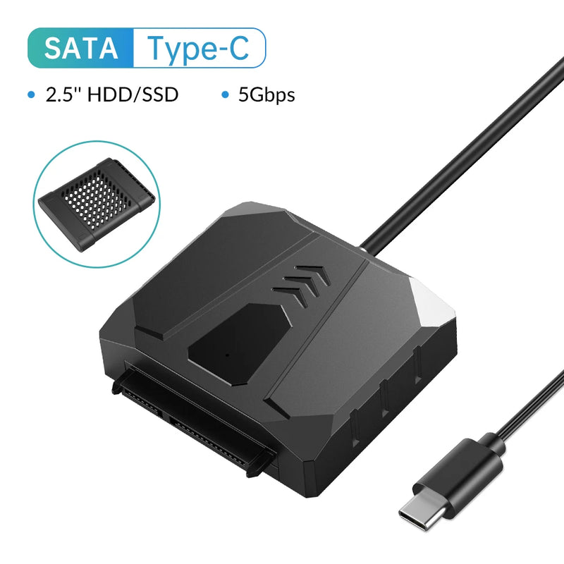 ORICO 2.5 Inch SATA Adapter with 2.5" Silica gel Box HDD Enclosure Case  for 2.5'' HDD/SSD External Hard Drive Disk 50 CM Cable