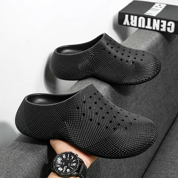 Platform Hole Shoes Soft EVA Slippers One Band Mule Clogs Non-slip Beach Water Shoes Casual Walking Slippers for Lovers