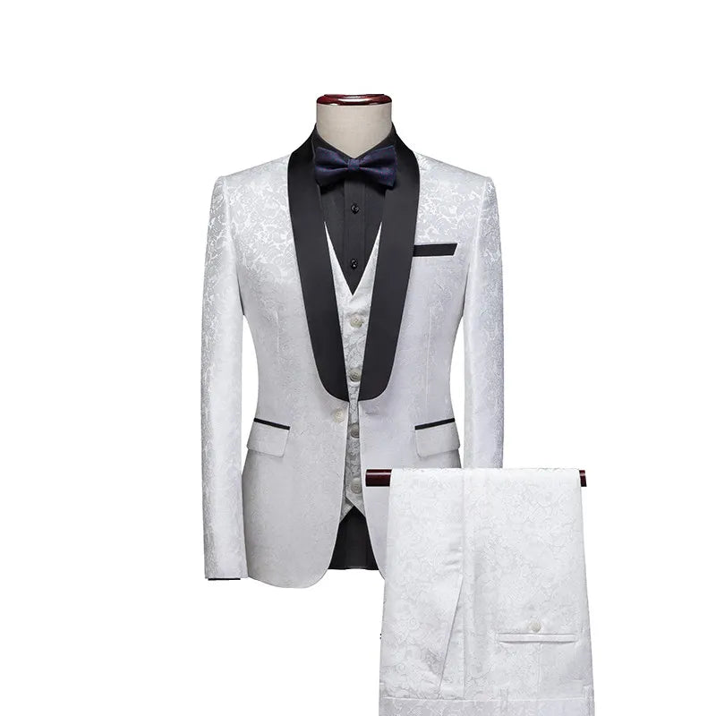 2026 New Men's Purple Suit 3-Piece, Wedding Party Dress Jacket and Vest with Trousers, Asian Size Slim-Fit Sets. M-6XL