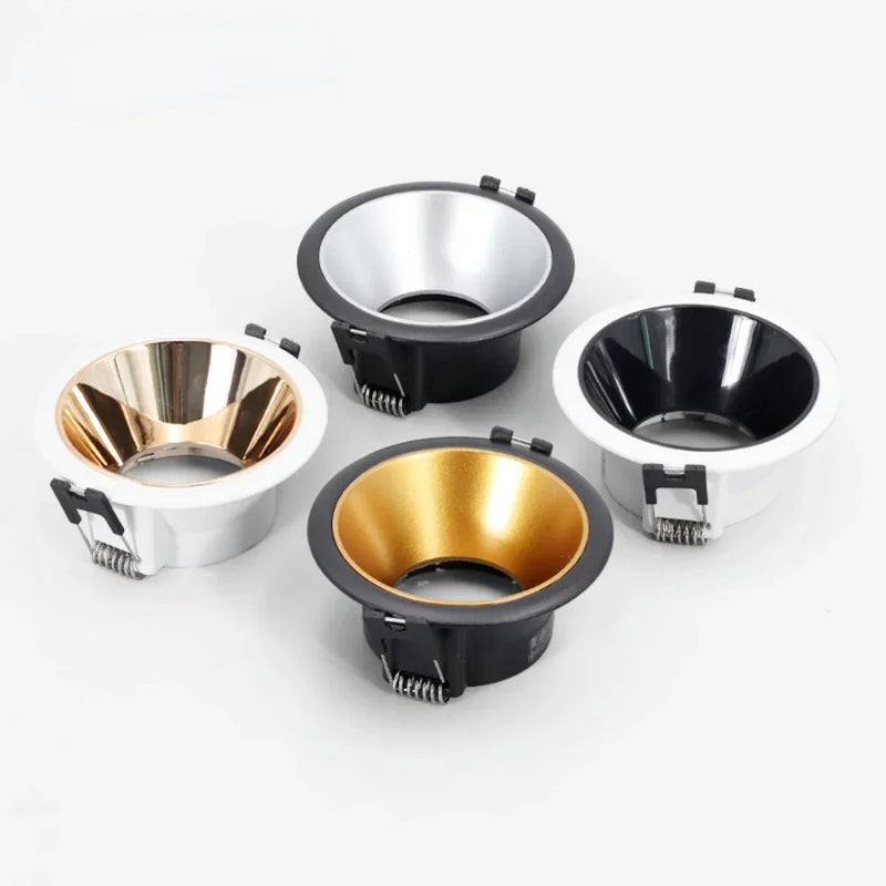អំពូល LED រាងមូល GU10 អំពូល Downlight ស៊កចូលជាមួយស៊ុមអាលុយមីញ៉ូម MR16 គ្រឿងបន្លាស់អំពូល MR16 GU10 មិនអាចលៃតម្រូវបាន