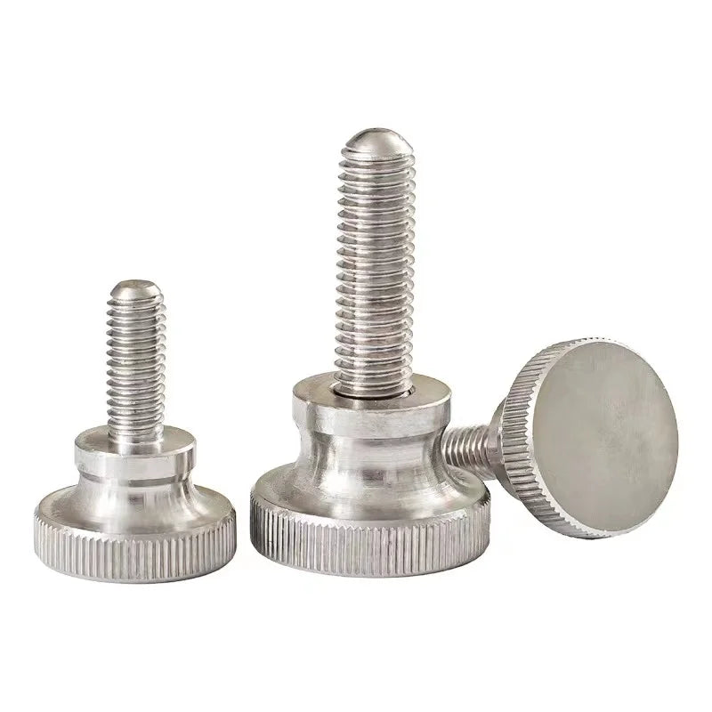 M2 M2.5 M3 M4 M5 M6 M8 304 Stainless Steel Knurl High Step Head Hand Tighten Thumb Screw Adjust Bolt
