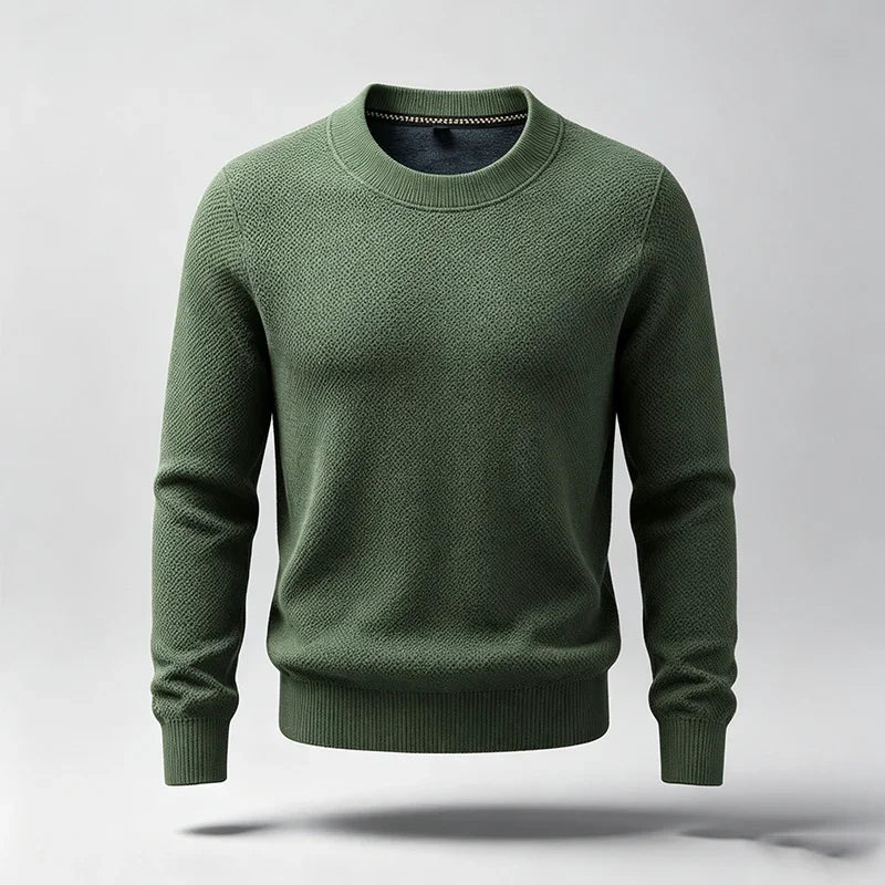 New Arrival Mens Crew Neck Knit Sweater Thick Soft Textured Knit Material Slim Cut Long Sleeve Autumn Winter Outer Tops
