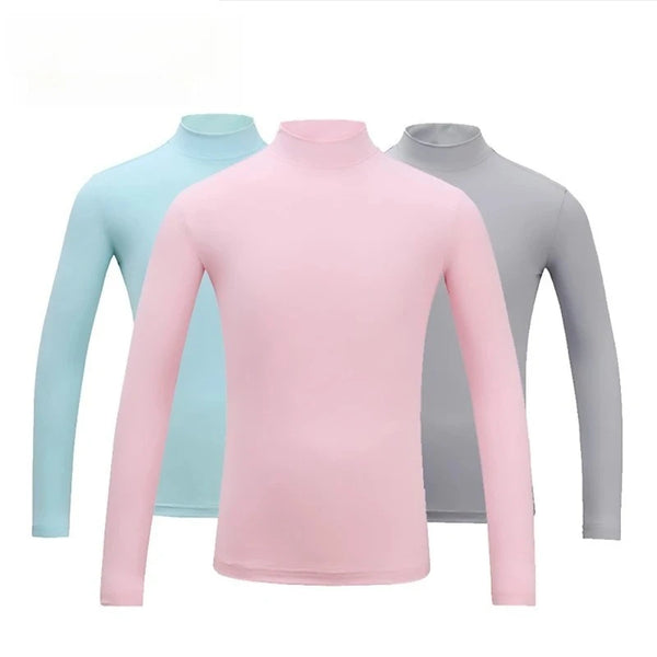 Girls Golf Sunscreen Primer Summer Ice Silk Breathable Shirts YF137