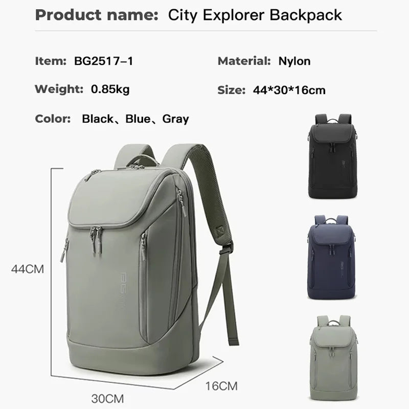 BANGE Hot Sell Simple Design New Arrival Soft Lightweight Waterproof Men Casual Laptop Backpack  for 15.6 inch Laptop by Nylon