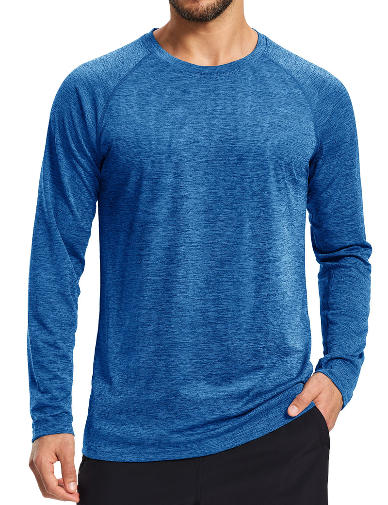 TACVASEN Men's UPF 50+ Sun Protection Long Sleeve T-Shirt Quick Dry Breathable Athletic Tee Running Fishing Hiking Workout