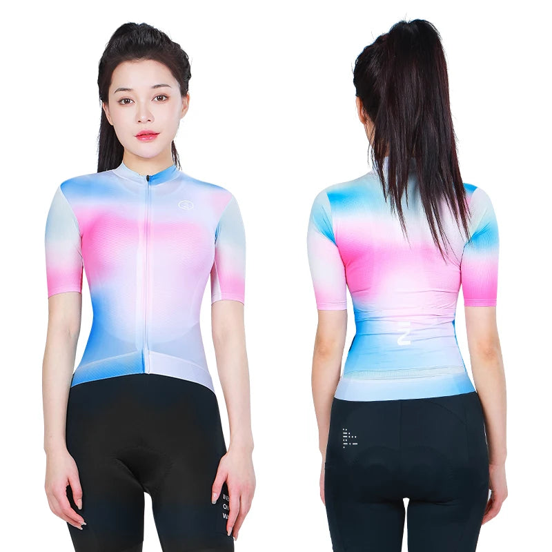 INBIKE 2024 Cycling Jersey Short Sleeve Summer Women's Bike Top Clothing Mountain Road Riding Tops Bicycle Jersey with Pockets