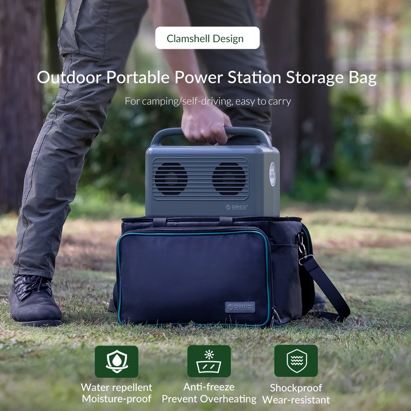 ORICO Outdoor Portable Power Station Storage Bag for Camping Self-driving Applicable ORICO PB/PA Series 120W/300W/500W