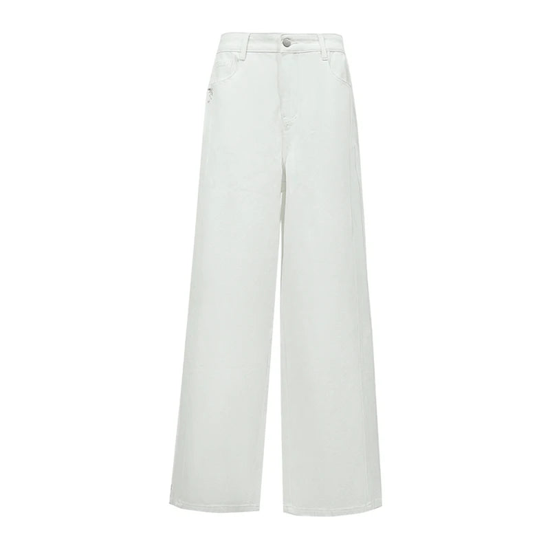 Amii Minimalist Women Jeans Loose Wide Leg Pants 2026 New Autumn Casual Cozy Breathable Cotton Commute Women's Pants 12623043
