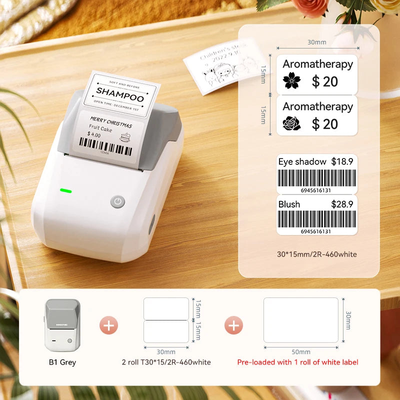 Niimbot B1 Portable Cosmetics Label Printer Wireless  Label Maker Multifunctional Self-adhesive Pocket Label Machine