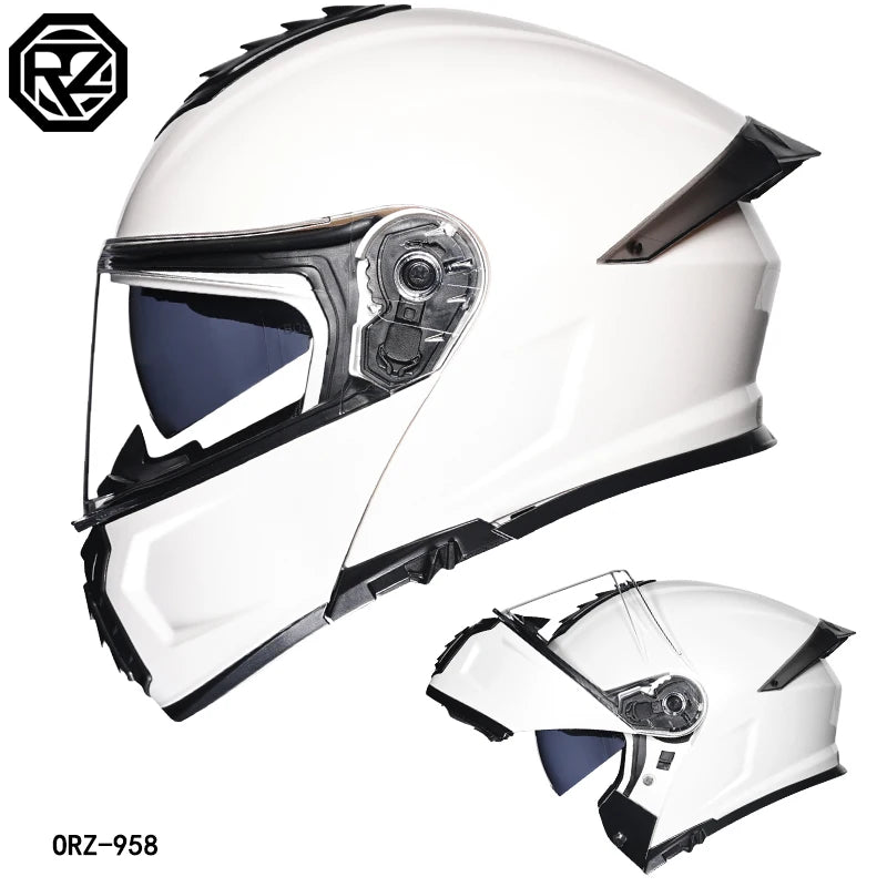 High Quality DOT Motorcycle Helmet Four Seasons Motocross Racing Modular Flip Up Casco Moto Men Women Off Road Helmet Unmasked