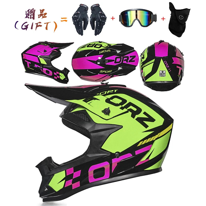 Motorcycle helmet motorcross off-road helmets ATV Dirtbike downhill racing helmet DOT capacete Bicycle DH speed reduction