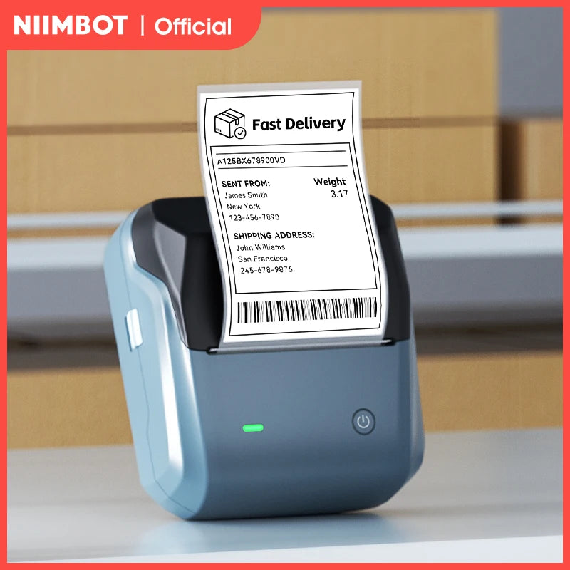 NIIMBOT B31 Thermal Label Printer Print Width Max 80mm/s Wireless Barcode Sticker Maker Pocket Label Maker for Clothing Jewelry