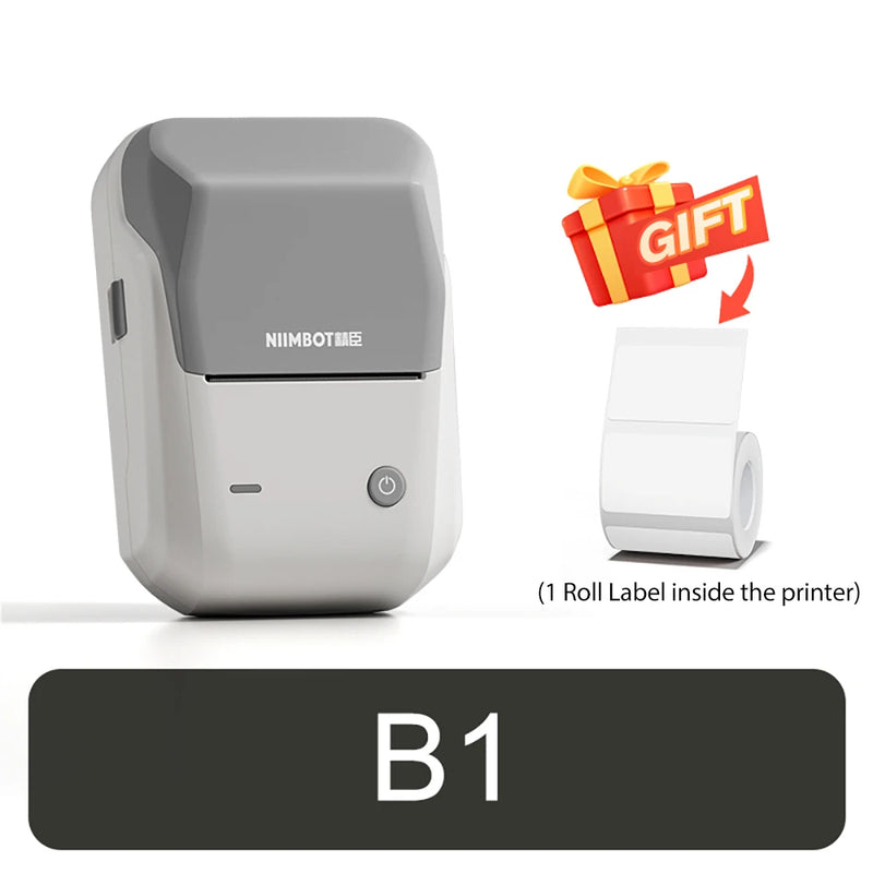 Niimbot B1 Thermal Printer Self-adhesive Food Stickers Bluetooth Label Maker Pocket Name Pirce Bacode Bussiness Labeling Machine
