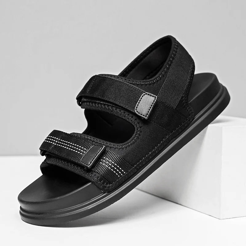 High Quality Thick Sole Platform Sandals Men Adjustable Sandals Black Non Slip Bottom Sandals Size 38-46 Dropshipping