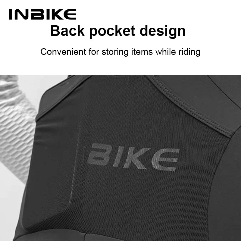 INBIKE Mens Cycling Bib Pants Fleece Padded Winter Thermasl Road Bike Bib Tights Bicycle Long Pants Biking MTB Cycling Clothing