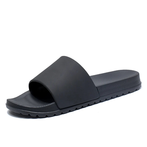Minimalist Solid Chunky Slide Sandals Anti-Slip Outsole EVA Open Toe Slippers Indoor Shower Outdoor Beach Casual Slides