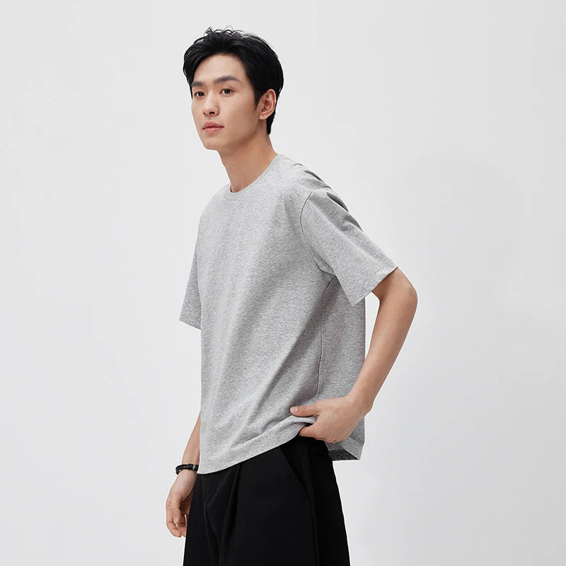 Semir Men T shirt 2026 Fashion Solid Color Crew Neck Knitted Quick Dry Cool Feeling Antibacterial Tops Clothes For Man