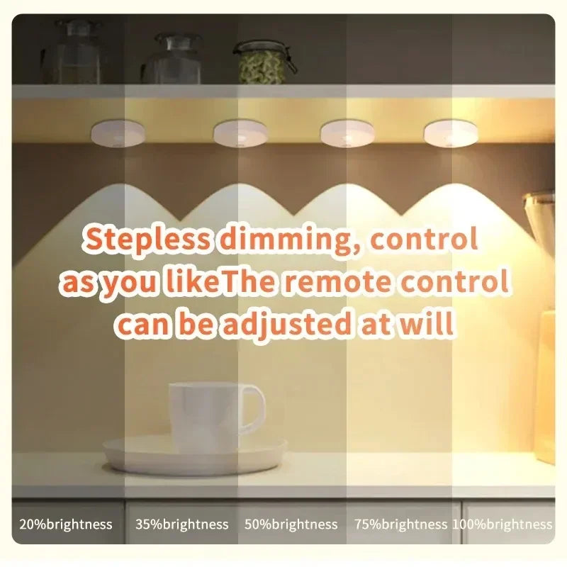 LED Under Cabint Lights Motion Sensor Night Light Dimmable USB Rechargeable Wireless Kitchen Lamps Closet Room Aisle Decor