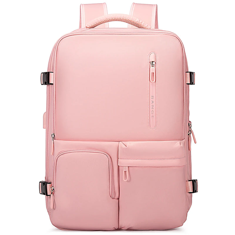 BANGE Airline Approved 15.6inch Large Travel Backpack Men Multi-Function With USB WaterProof Laptop Backpack With Wet Dry Pocket