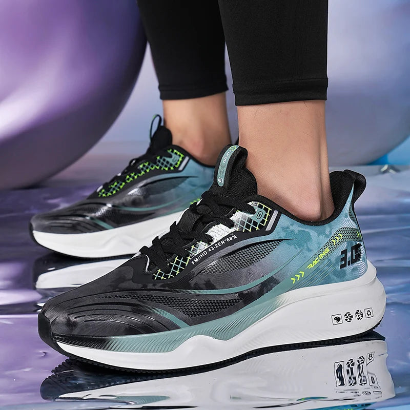 Parent-child racing running shoes Four season soft-sole men's speed sneakers fashion light breathable outdoor casual sports shoe