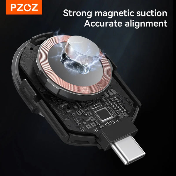PZOZ Portable Wireless Charger For Apple Watch Series 11 10  9 8 7 6 5 SE Ultra 2 3 iWatch USB Type C Charger Magnetic Charging