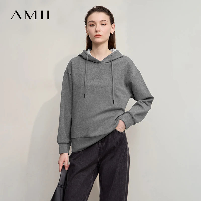 អាវក្រៅ AMII ធម្មតាសម្រាប់ស្ត្រី រដូវស្លឹកឈើជ្រុះឆ្នាំ ២០២៥ អាវក្រៅថ្មីរលុងសម្រាប់ស្ត្រី អាវដៃវែងក្តៅ និងប៉ាក់ 12524005