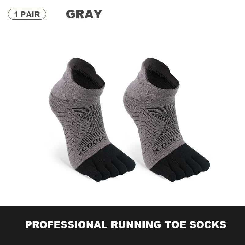 WRELS Five Finger Socks Ankle Socks Sports Breathable Sweat-absorben Comfortable Shaping Anti Friction No Show Socks With Toes