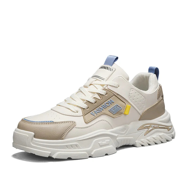 Men's casual sneakers four seasons new soft sole anti-slip outdoor city walking shoes fashion youth Joker sports running shoes