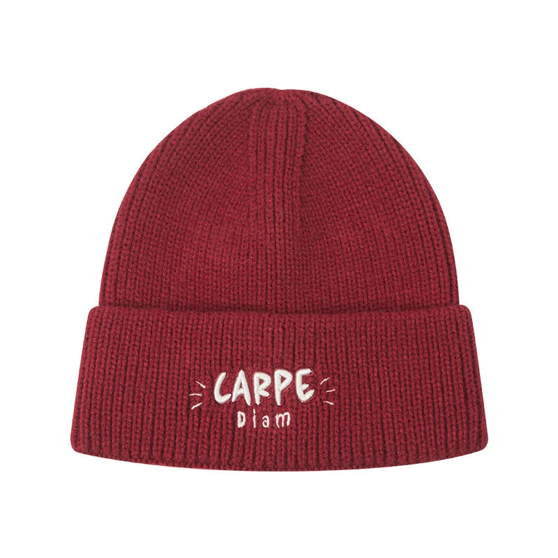 Semir Warm Hat ColorBlock Knit Women Autumn Winter 2025 Beanie Embroidered Cozy Soft Wool Stylish
