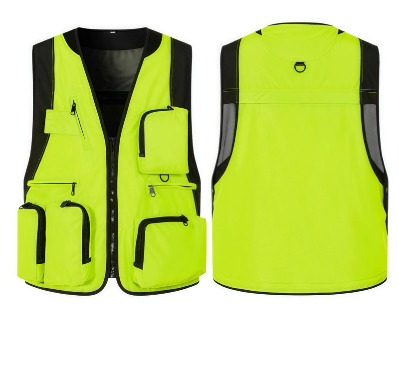 Functional Photographer Vest Work Clothes Men's Trendy Multi-Pocket Vest Korean-Style Trendy Workwear Custom Logo Printing