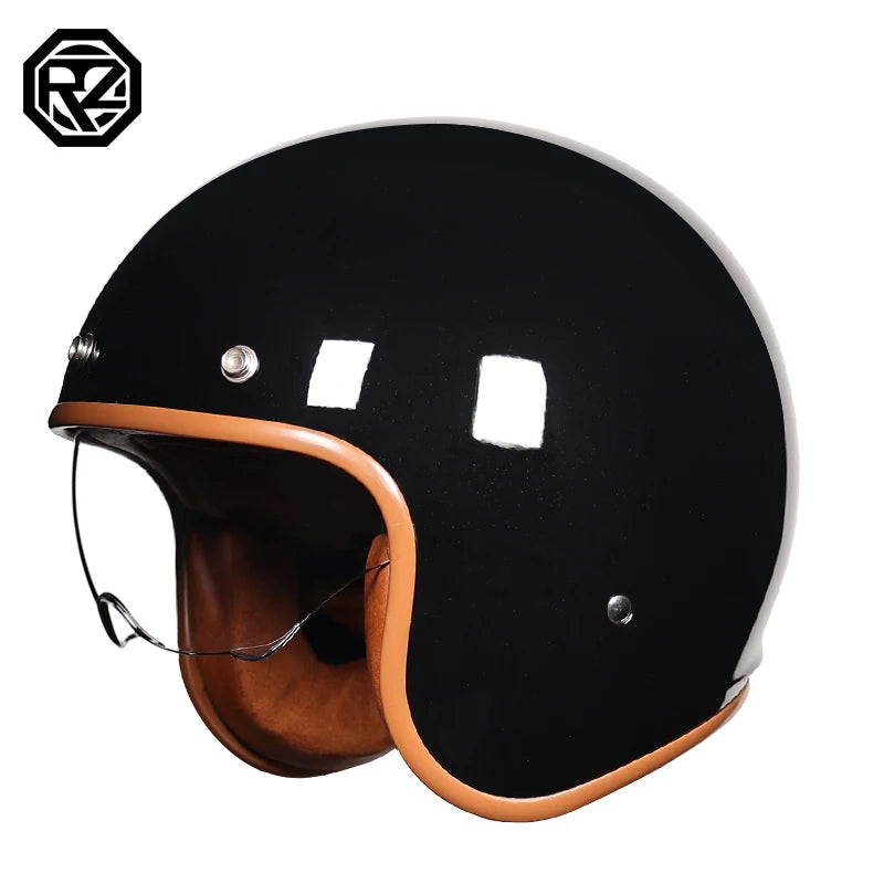 Retro Half Helmet Motorcycle Helmet Women's Motorcycle three-quarters Male American Cruising Motorcycle Half Helmet