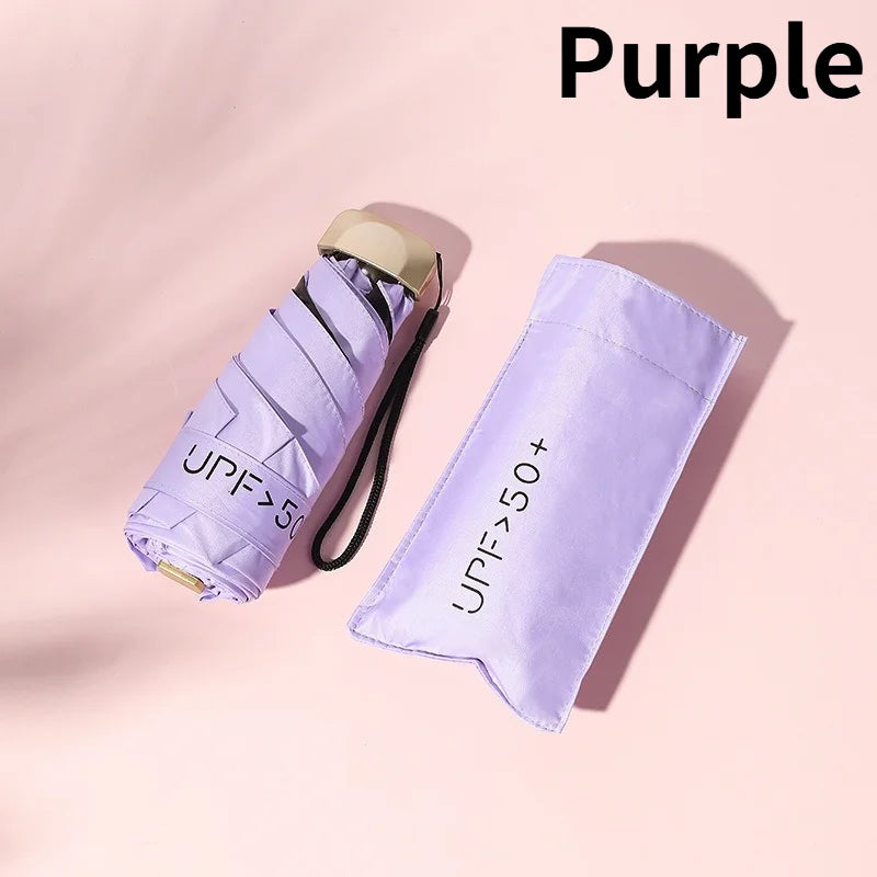 1pc 6 bones sunshane Umbrella Manual Opening And ClosingPerfect for Sun Protection And Portability for Commuting, Shopping