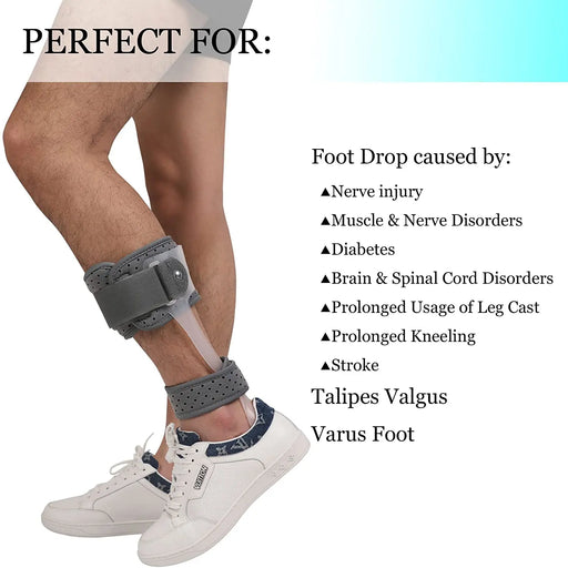 KOMZER AFO Foot Drop Brace Medical Ankle Foot Orthosis Support Drop Foot Postural Correction Brace