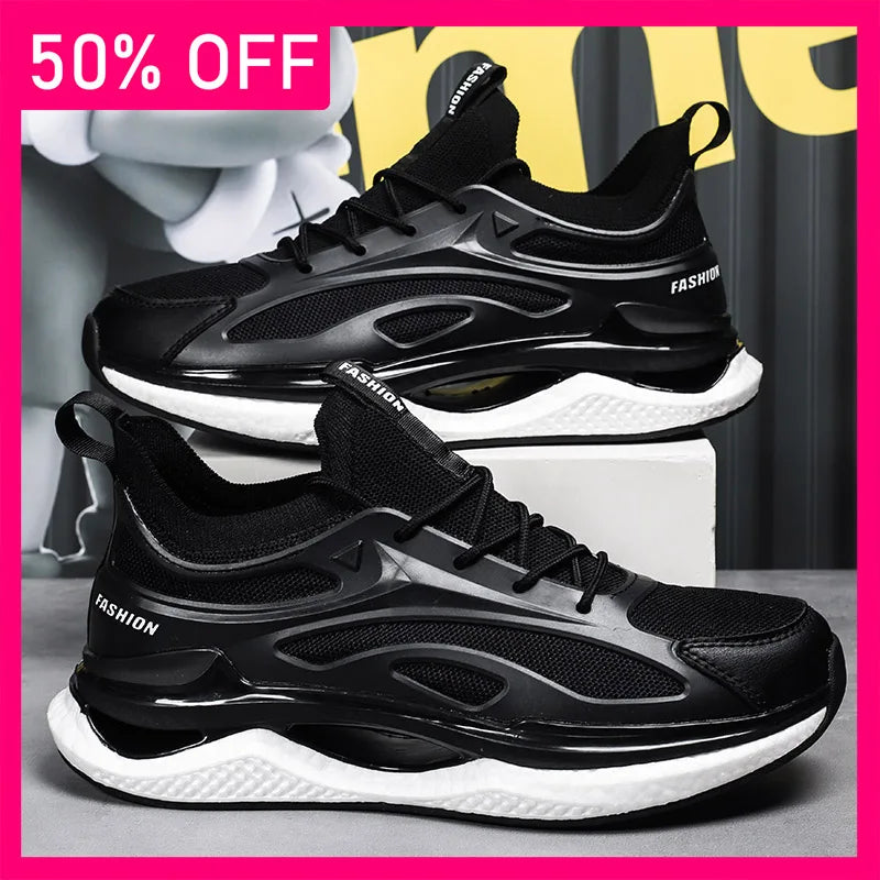 Men Sneakers Fashion Versatile Comfortable Soft Soles Rebound Cushioning Outdoor Running Shoes 2026 New Lace Up Running Shoes