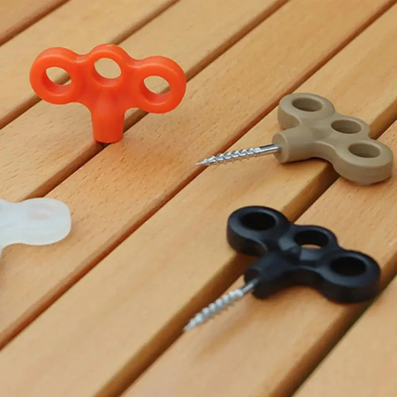 5/10pcs Mixed Color Multi-String Ground Stakes Anchors for Camping, Hiking, Trampolines, Tents, and Outdoor Gear