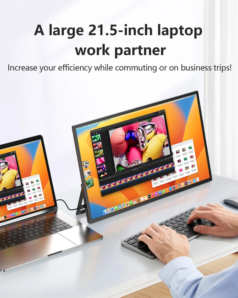 UPERFECT UMax 21 Touch 21.5" Computer Monitor 120Hz Touchscreen 1080P 1300:1 IPS Screen With USB C HDMI For Laptop PC Mac Phone