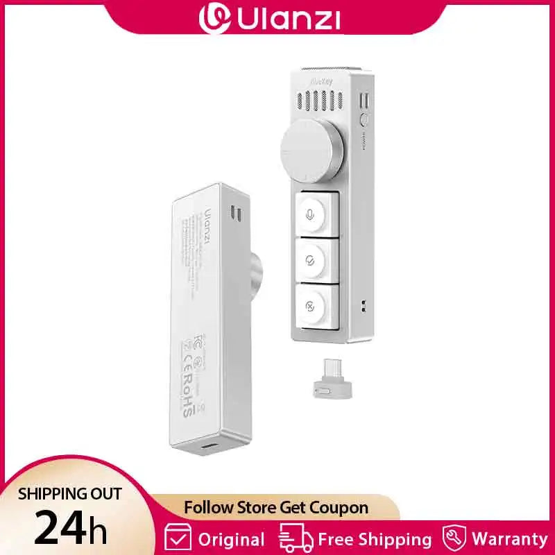 ក្តារចុចបញ្ចូលសំឡេង Ulanzi AU05 Vibe Key Al សម្រាប់ Codex Claude Gemini AI Coding Video Meeting Studio ជាមួយប៊ូតុងលៃតម្រូវបាន 3 គ្រាប់