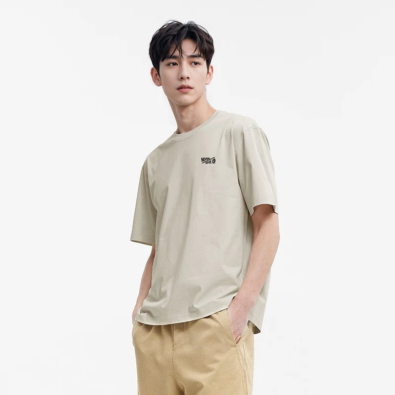 Semir Men Tshirt 2026 Summer New Cool Feeling Letter Print Moisture Wicking Knitted Versatile Casual Daily Tops