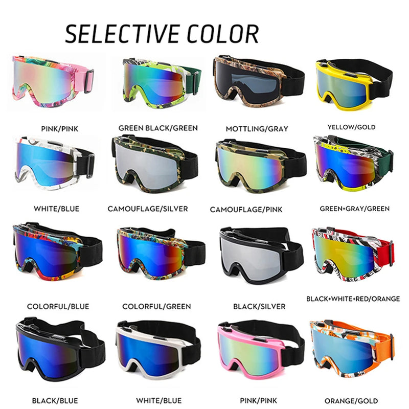 Ski Goggles Windproof Anti-Collision Anti-Glare Lens Outdoor Sport Snow Snowboard for Snowboarding Skiing Winter Anti-Fog