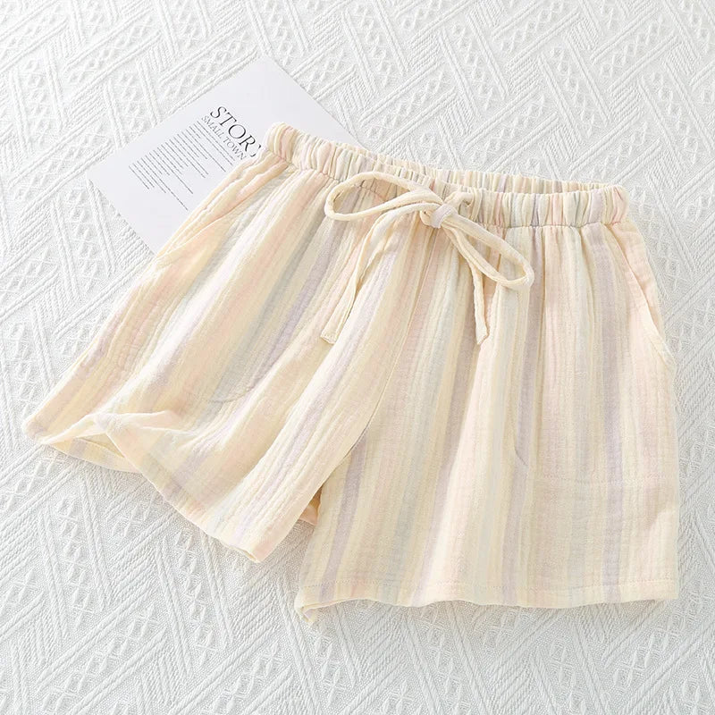 INS Fresh Pure Cotton Summer Pajamas Pants New Printed Sleepwear Pyjamas Women Home Wear Night Shorts Pantalon De Pijama